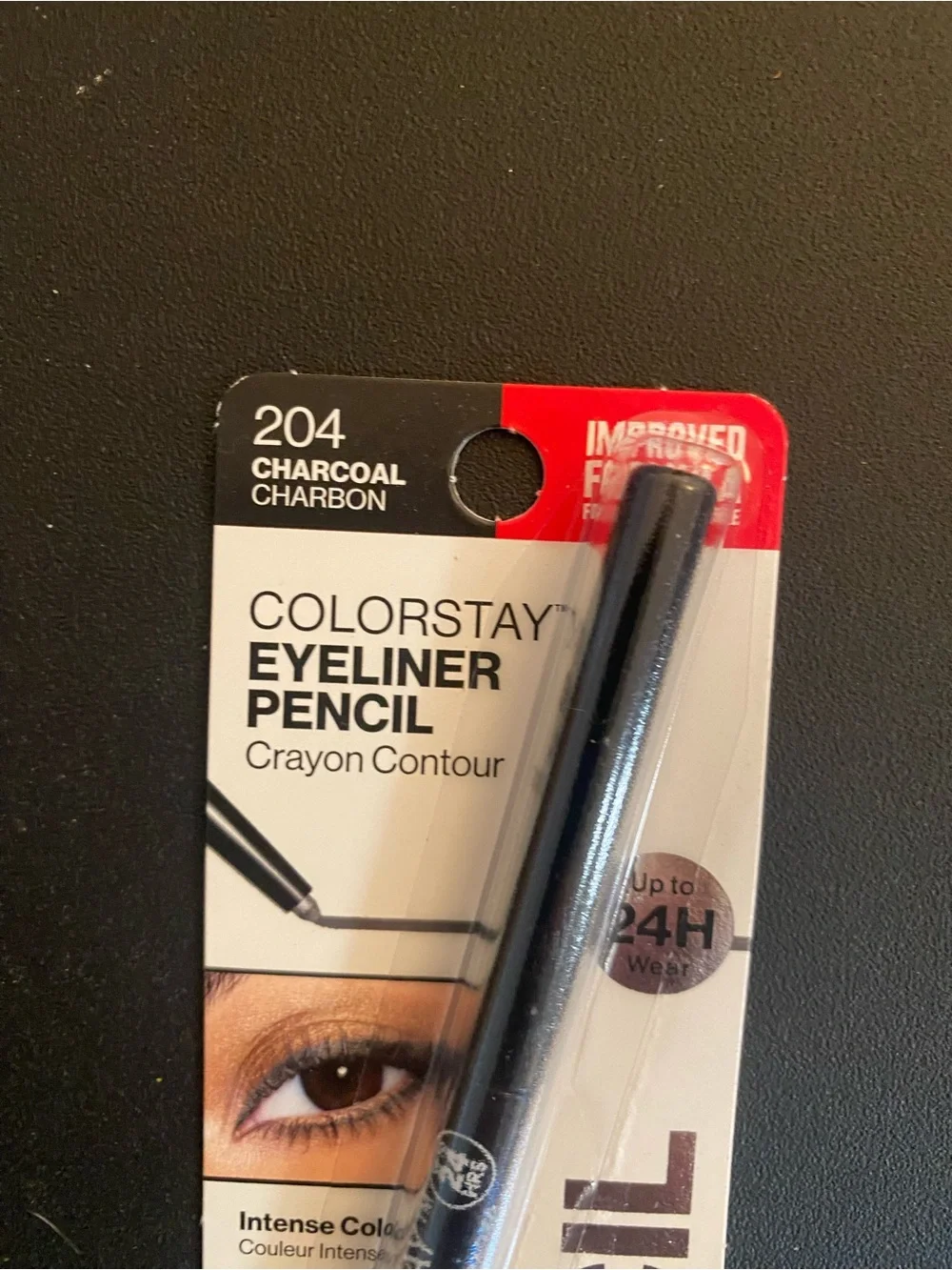 Revlon ColorStay Eyeliner Pencil 24 Hour Wear- Charcoal 204 New